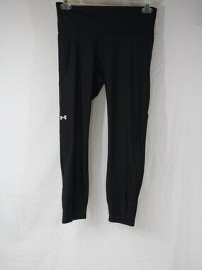 Under Armour Women's Compression High Rise Ankle Crop Legging Size LG Black NEW
